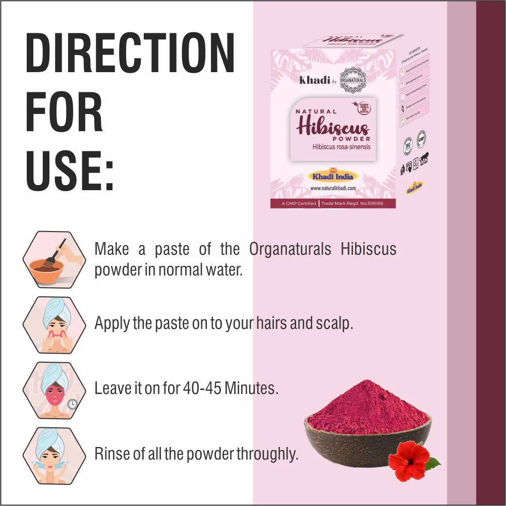 Direction for Use Hibiscus Powder - www.dkihenna.com