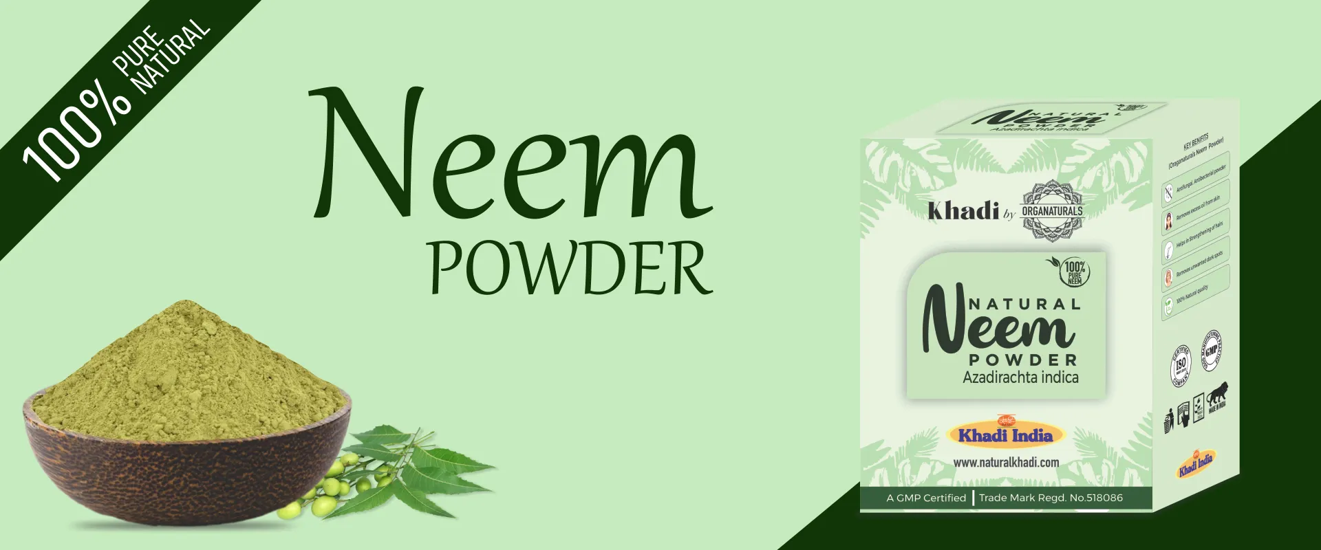 Natural Neem Powder Neem Powder for Skincare DKI Henna