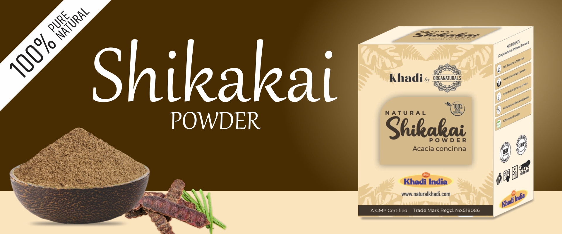 Shikakai Powder for Hair Natural Shikakai Powder DKI Henna