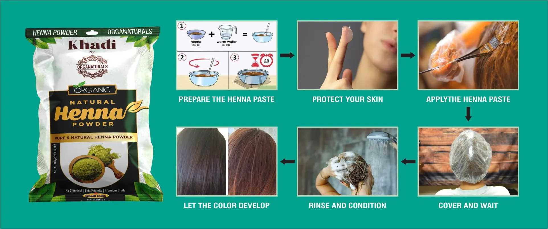 how to use herbal henna powder - www.dkihenna.com